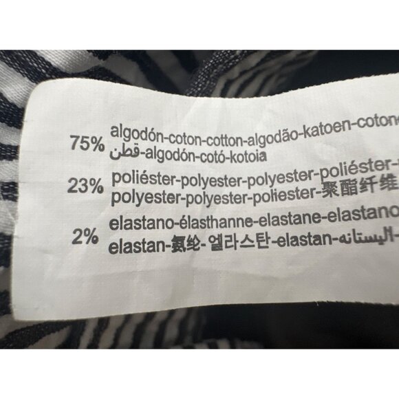 2/$30 ZARA Seersucker Slacks XL Black & White Cotton/Polyester Blend - Picture 6 of 16